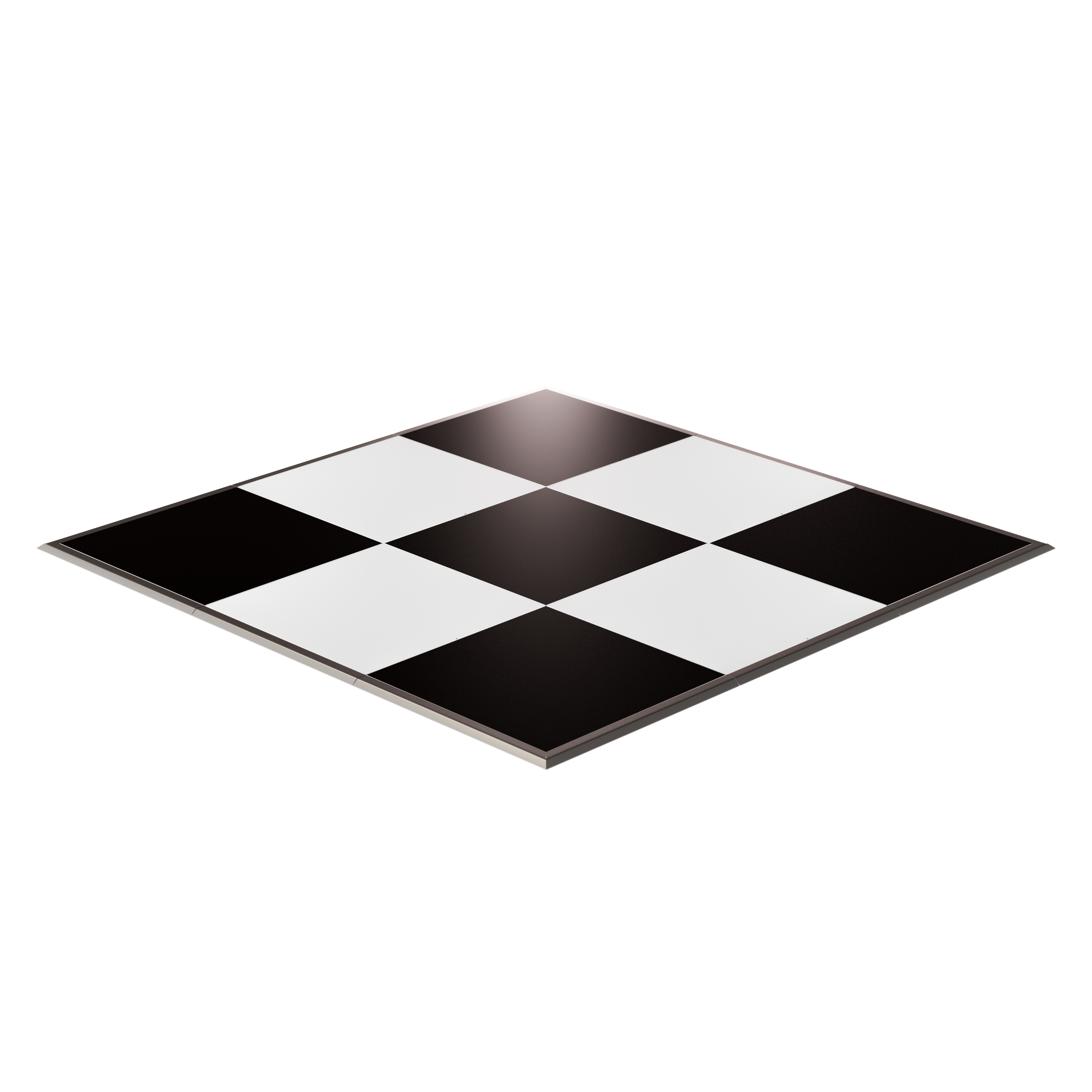 Classic black and white checkerboard game board, durable surface for endless hours of strategy fun.