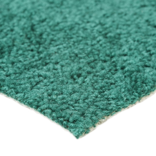 Soft teal area rug with a plush texture, perfect for adding comfort and color to any room.