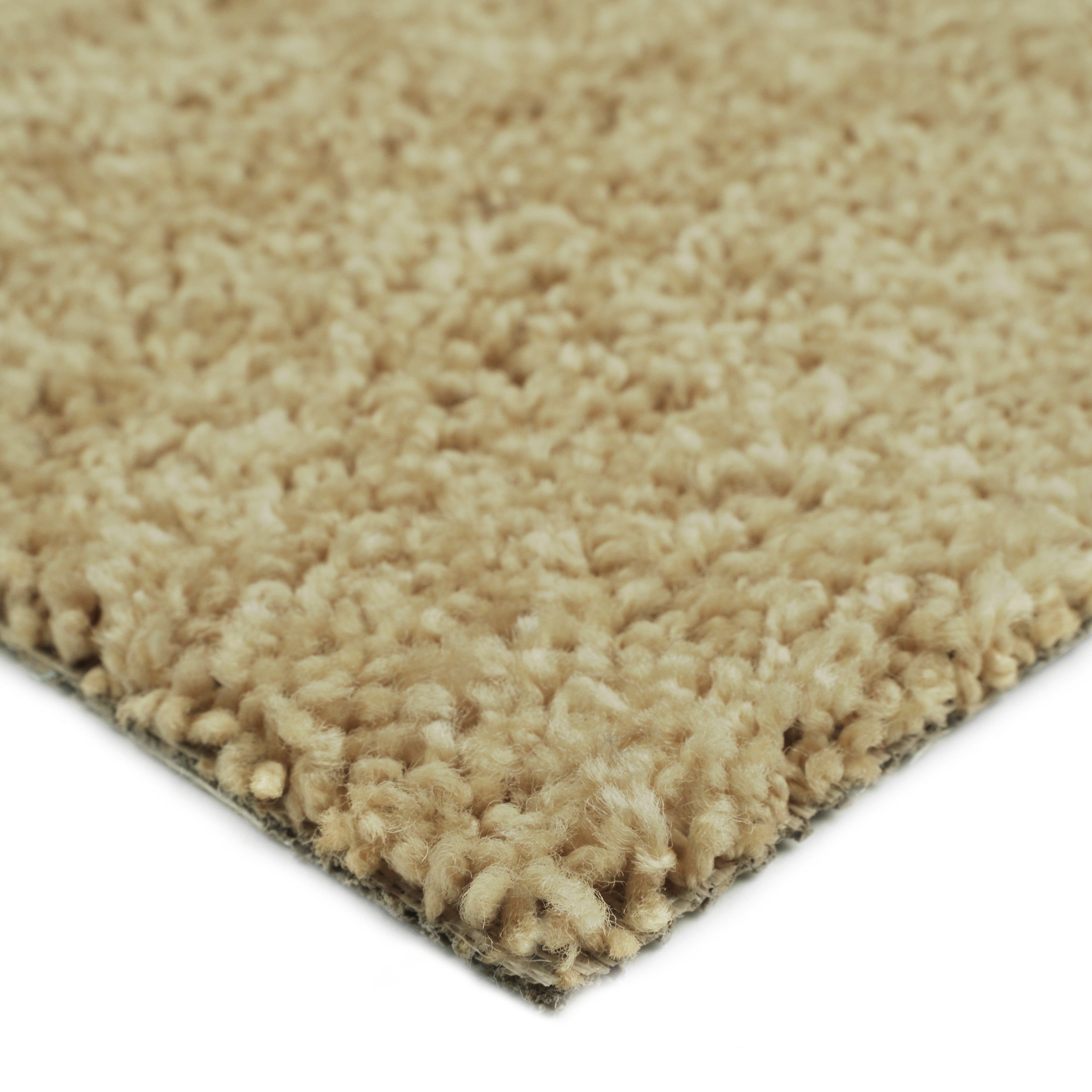 Soft beige shag rug, plush texture, perfect for adding warmth to any room.