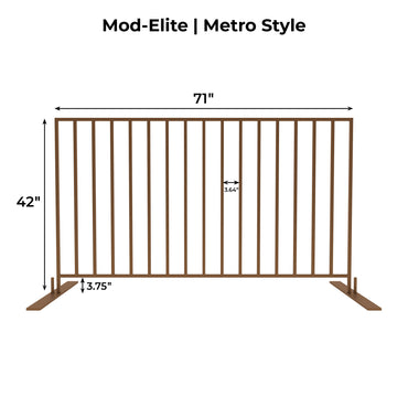 Mod-Elite Metro 6ft Fence Panel | Brown