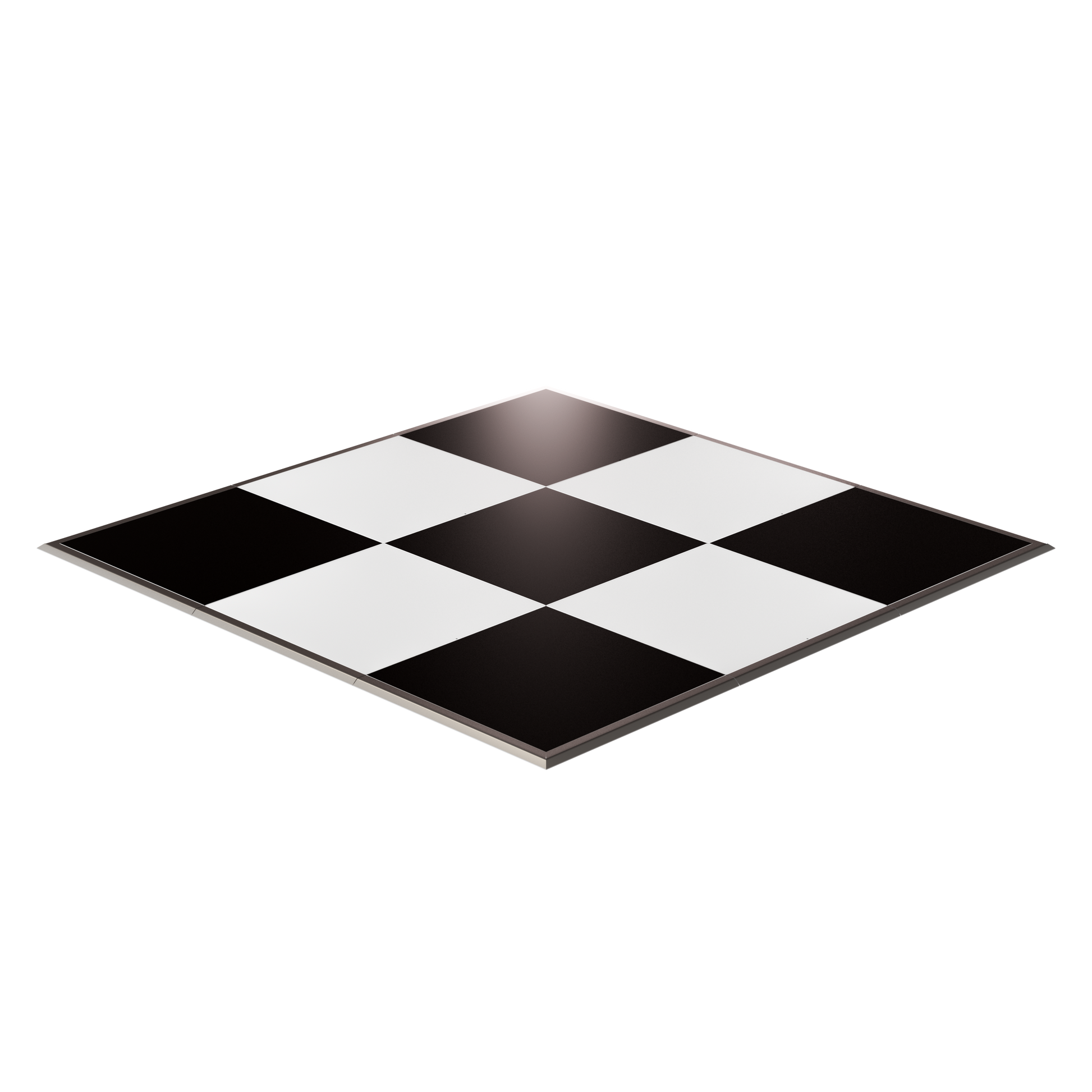 Classic black and white checkerboard game board, durable surface for endless hours of strategy fun.