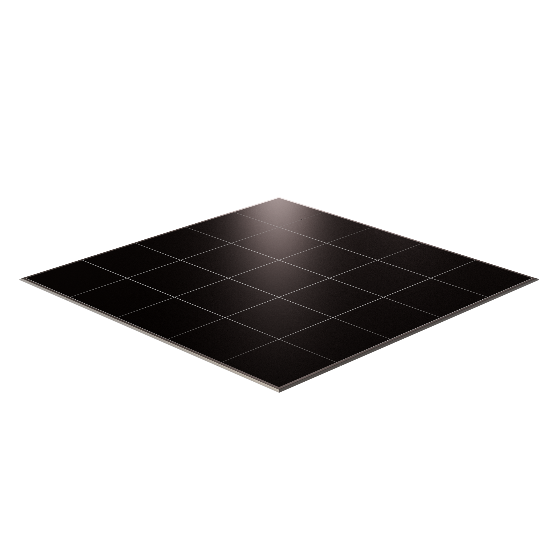 Black solar panel with a grid design, ideal for eco-friendly energy solutions.