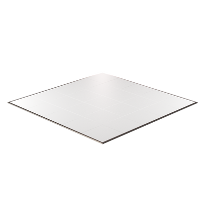 White square floor tile, modern design, durable material, perfect for home or commercial use.
