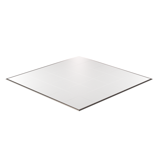 White square floor tile, modern design, durable material, perfect for home or commercial use.
