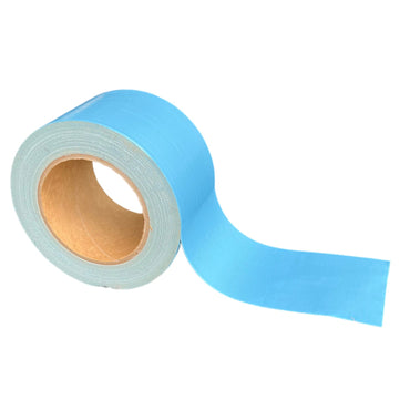 Light blue masking tape roll, ideal for painting and crafting, durable and easy to tear.