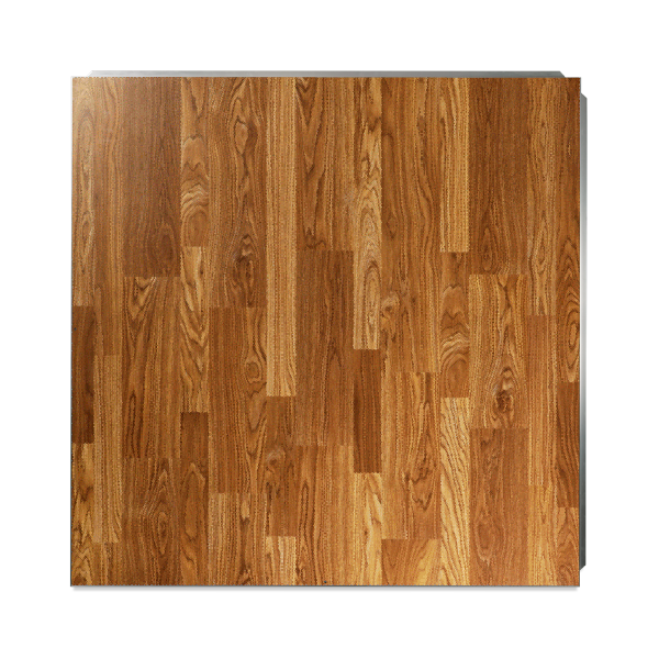 Natural oak laminate flooring, warm brown tones, durable and scratch-resistant surface, ideal for home interiors.