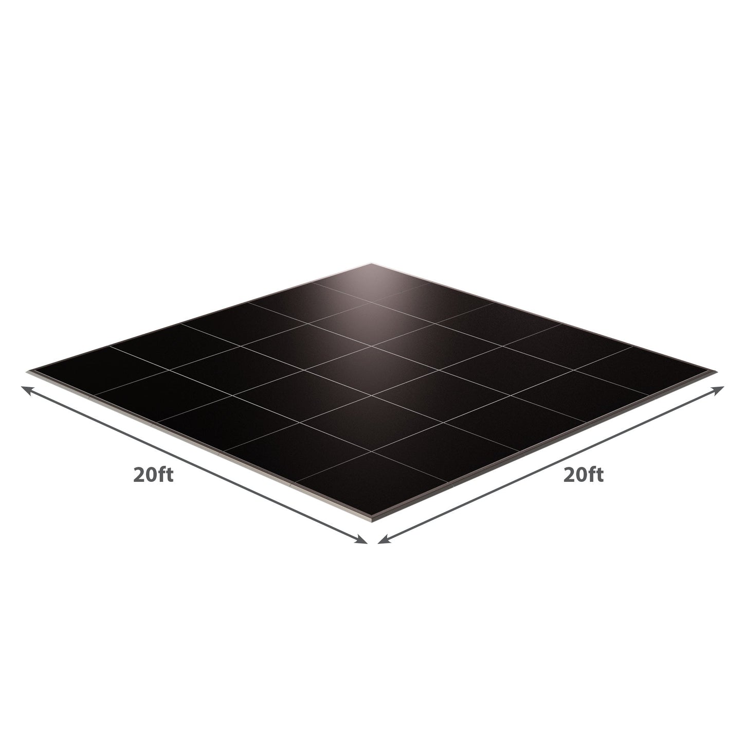 20ft black solar panel with a sleek design and high-efficiency cells ideal for renewable energy projects.