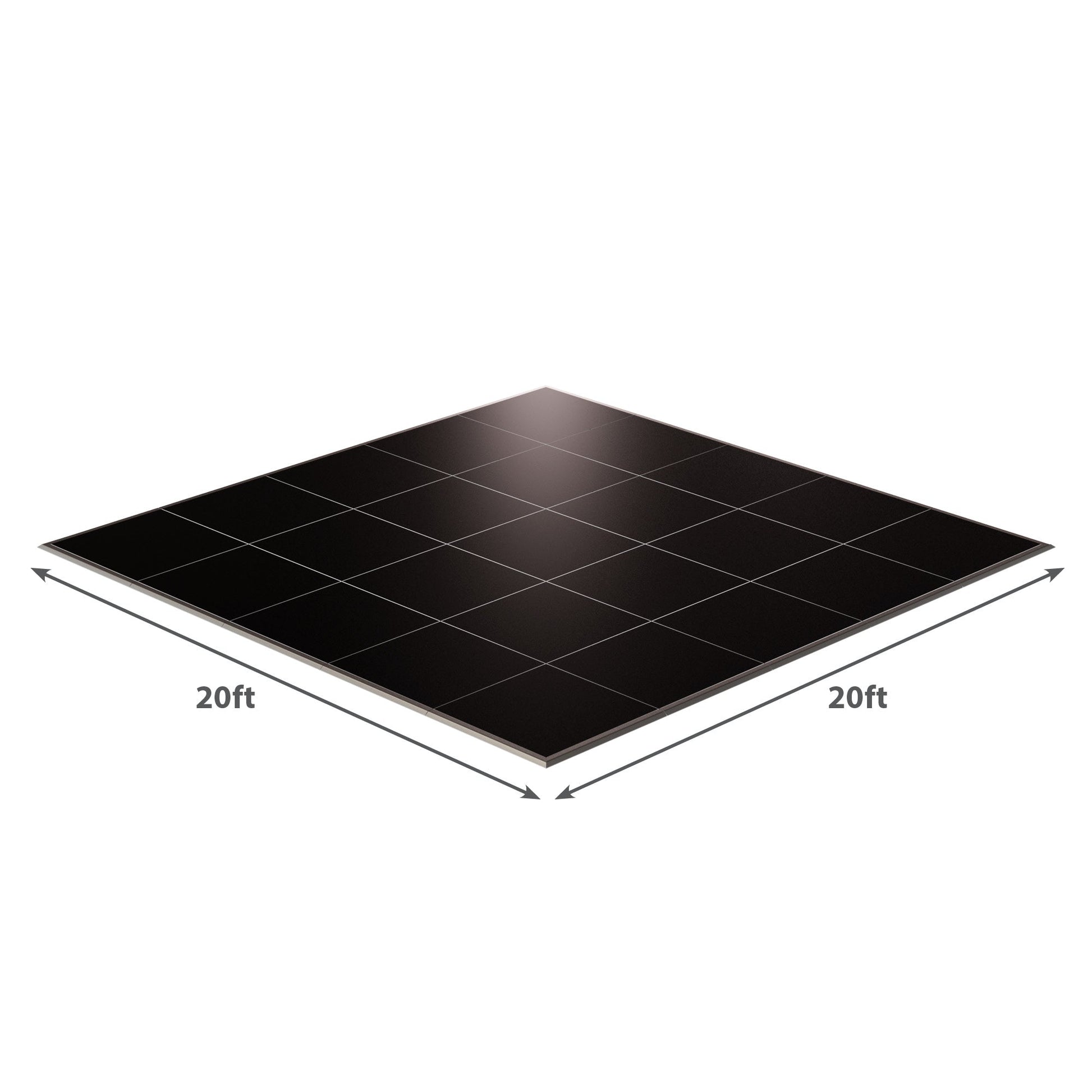 20ft black solar panel with a sleek design and high-efficiency cells ideal for renewable energy projects.