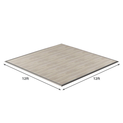 12ft x 12ft light oak vinyl flooring, durable, ideal for modern home interiors.