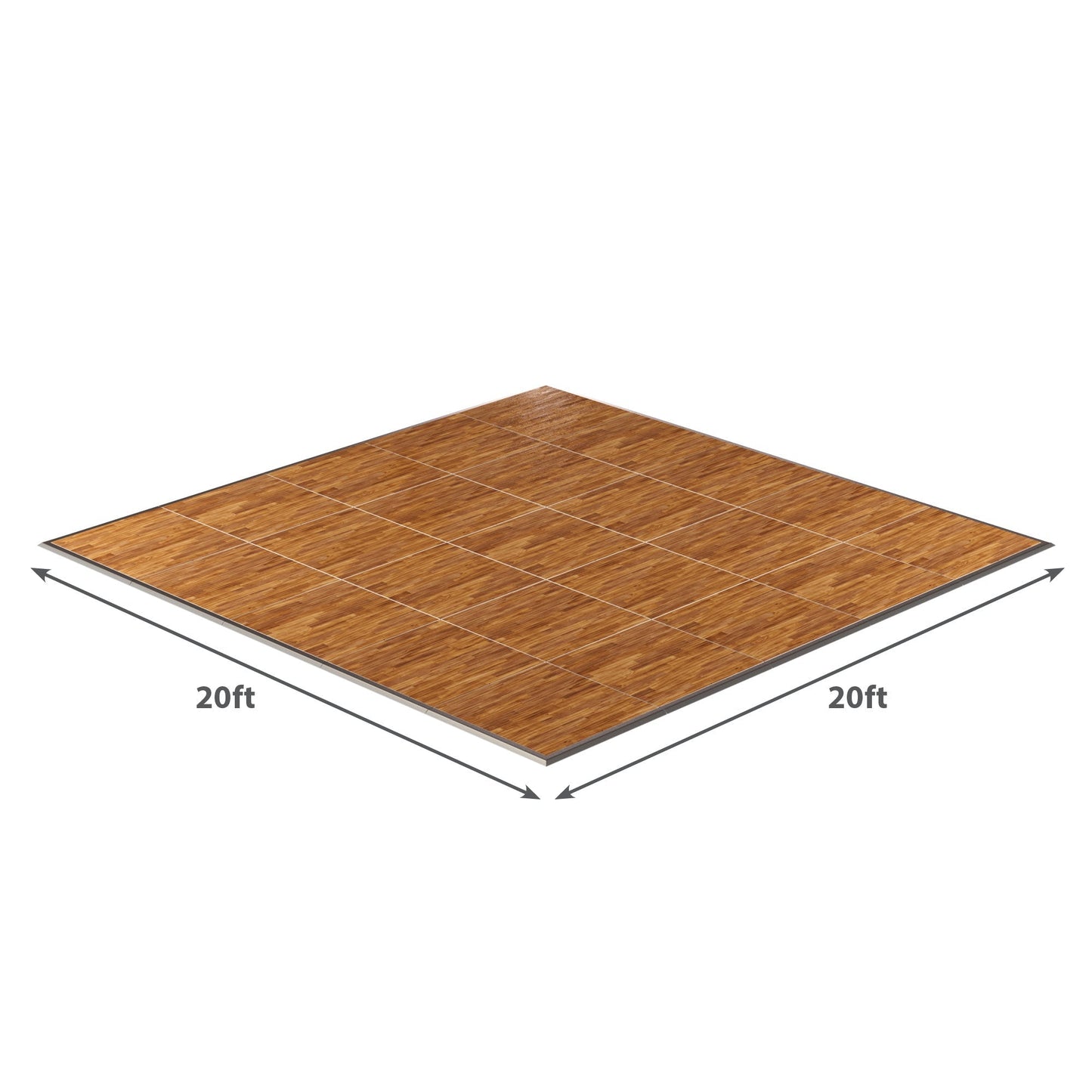 20ft x 20ft bamboo dance floor, smooth surface, durable, ideal for events and performances.