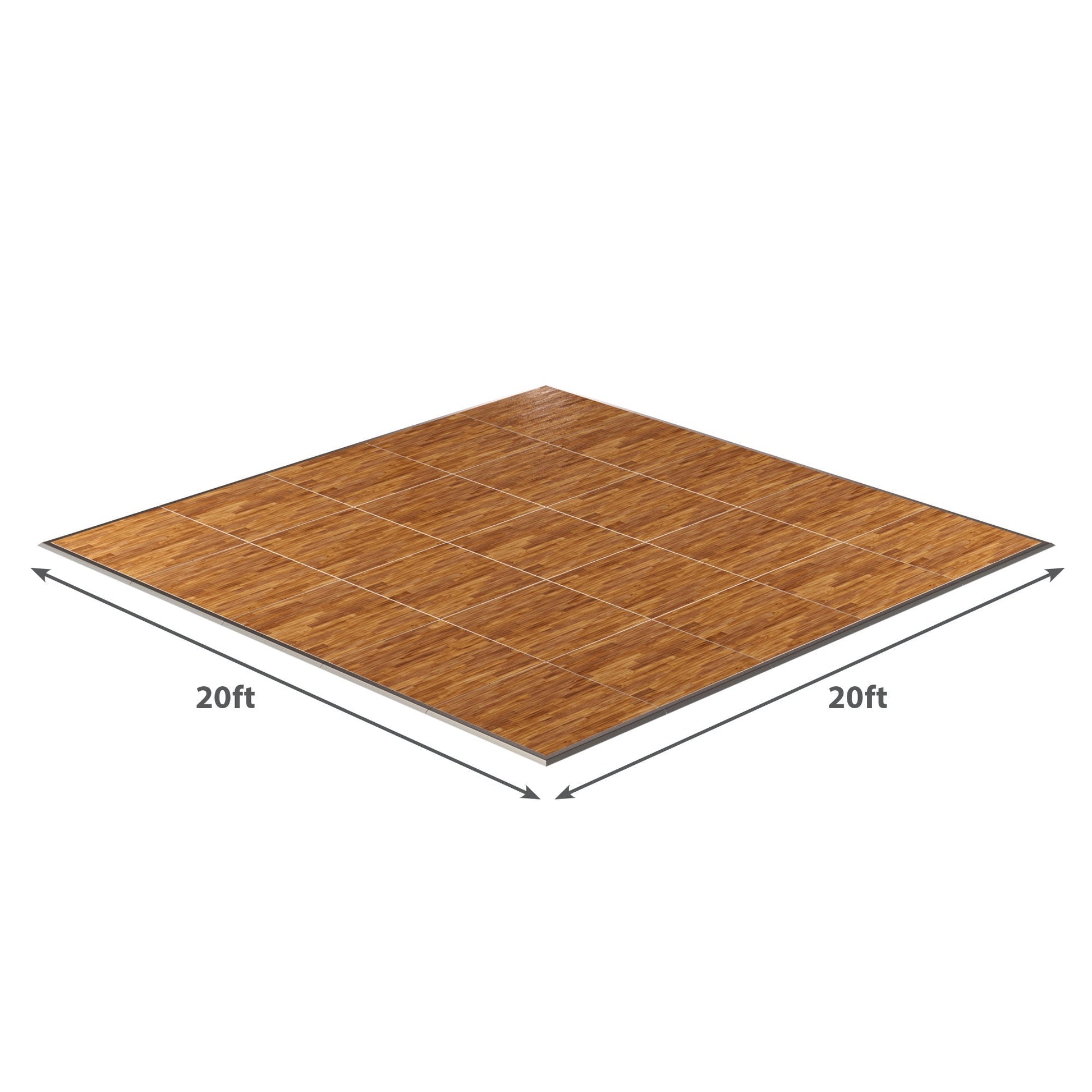 20ft x 20ft bamboo dance floor, smooth surface, durable, ideal for events and performances.