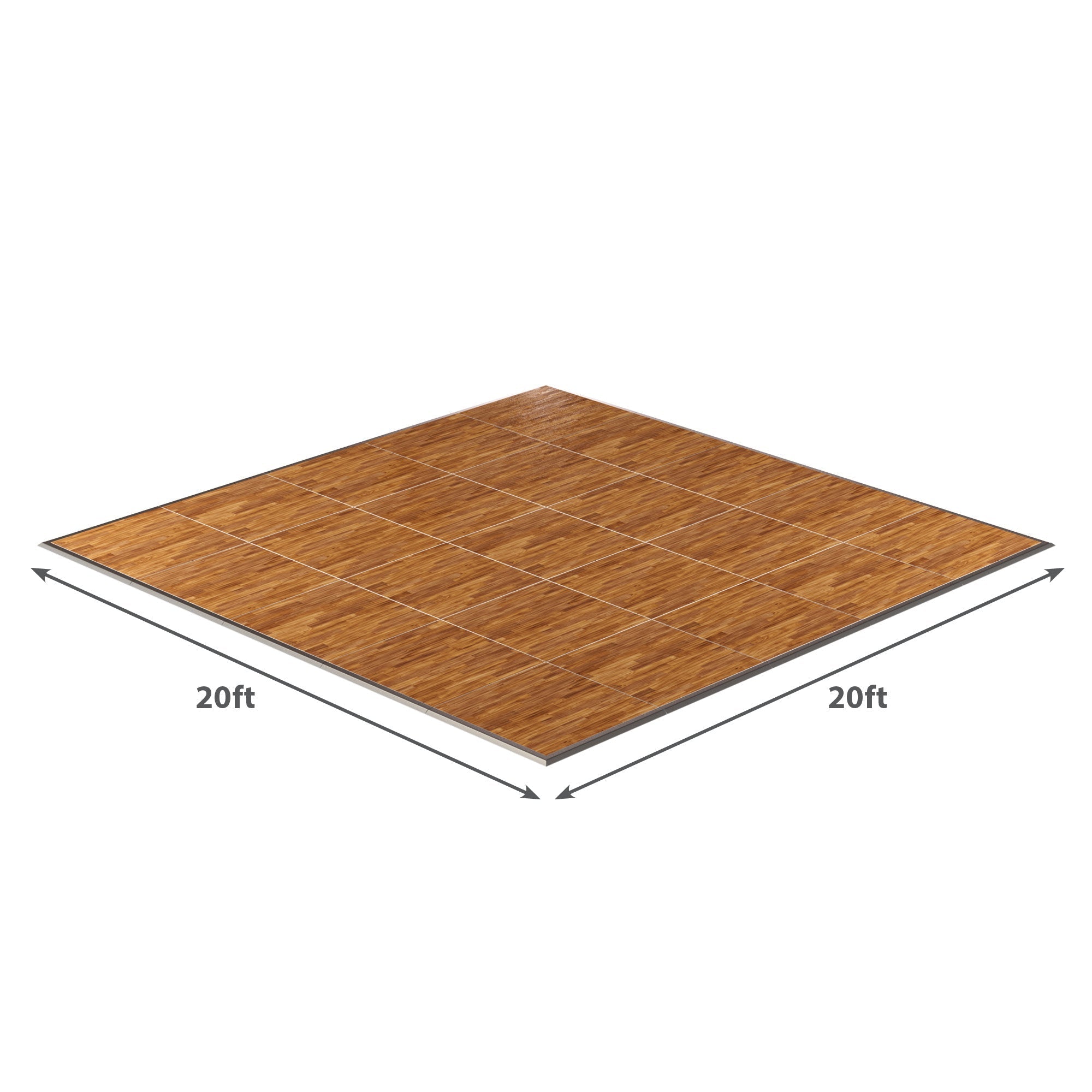 20ft x 20ft bamboo dance floor, smooth surface, durable, ideal for events and performances.