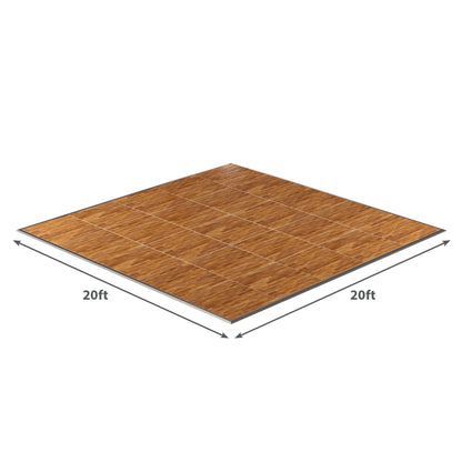 20ft x 20ft bamboo dance floor, smooth surface, durable, ideal for events and performances.