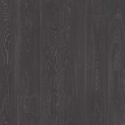Dark oak laminate flooring with a sleek finish, perfect for modern home interiors.