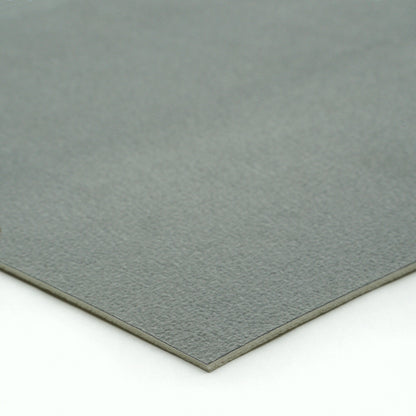 Gray suede fabric sheet, soft texture, ideal for crafts and upholstery projects.