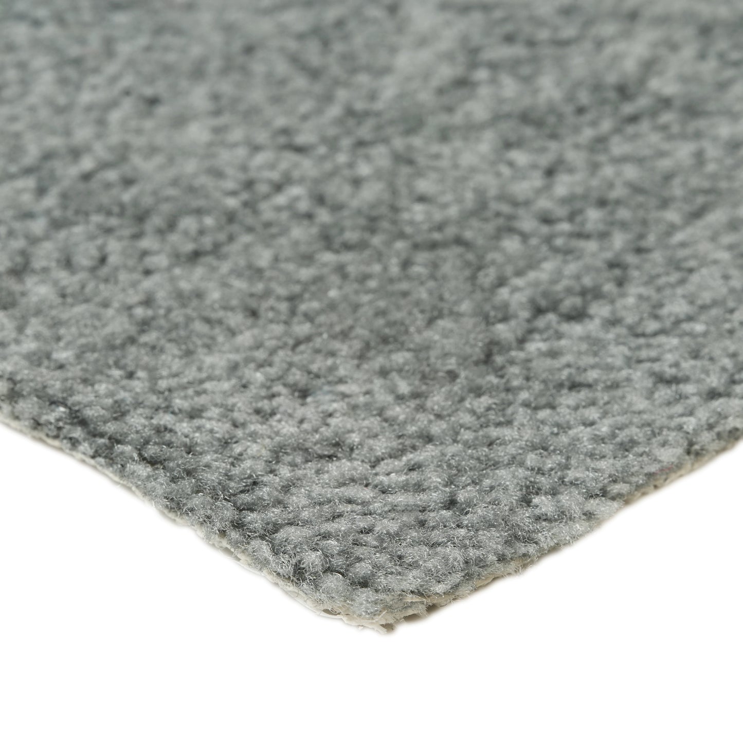 Fluffy grey area rug made of high-quality materials, perfect for adding warmth to any room.