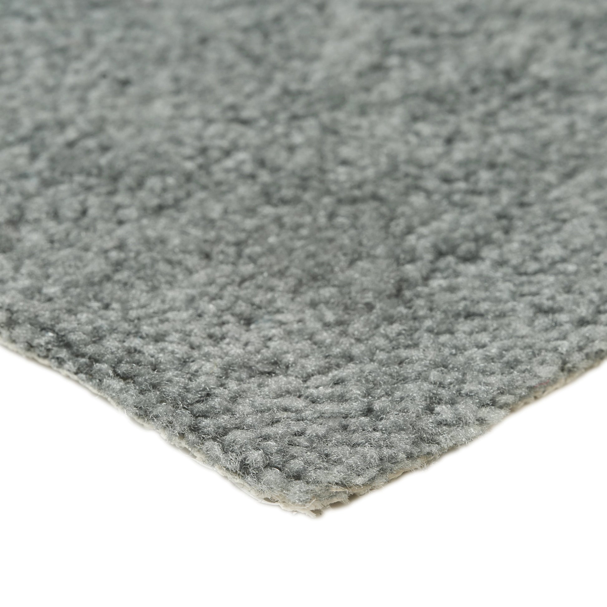 Fluffy grey area rug made of high-quality materials, perfect for adding warmth to any room.
