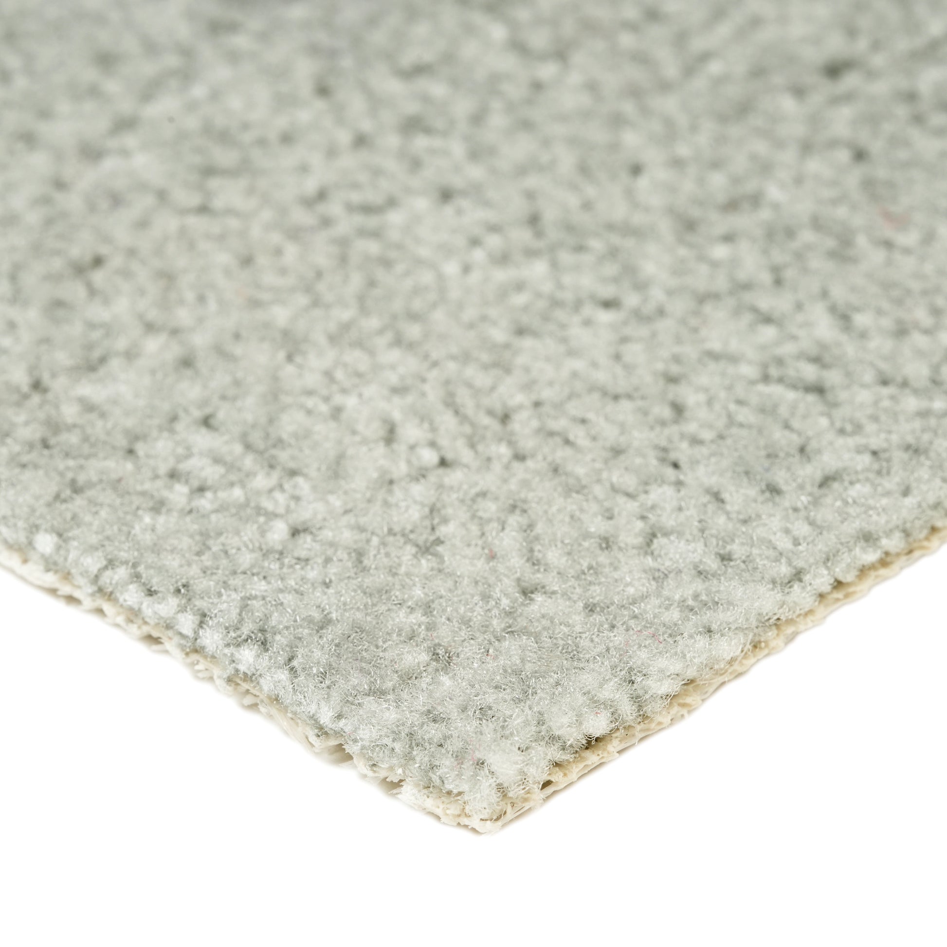Soft gray area rug made of plush material, ideal for cozy living spaces and adding warmth to decor.