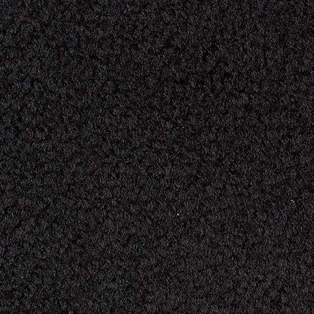 Soft black fleece fabric, ideal for cozy apparel and home decor projects.