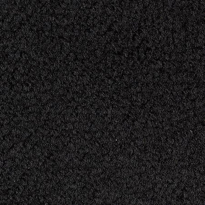 Soft black fleece fabric, ideal for cozy apparel and home decor projects.