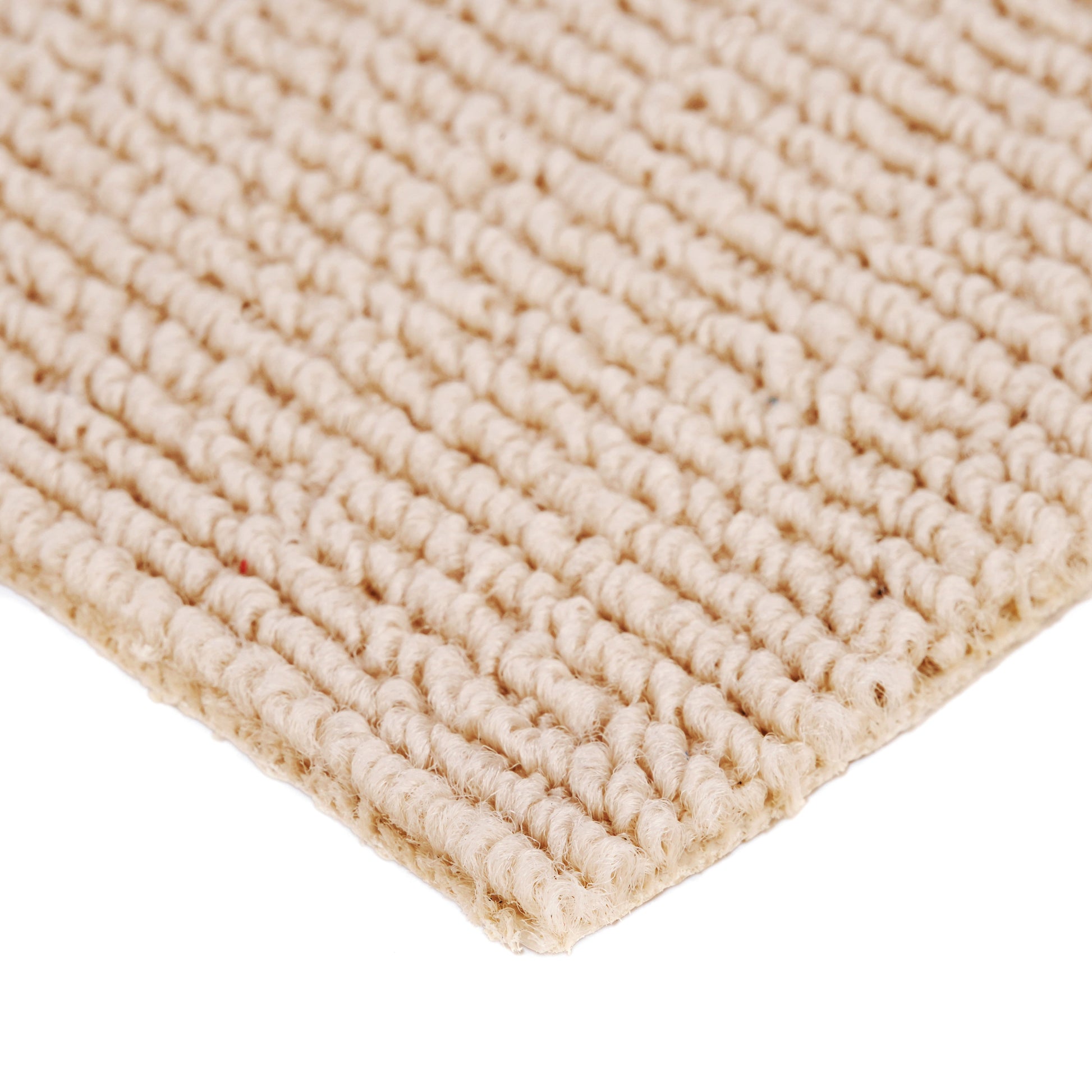Natural beige woven area rug made from durable jute, perfect for adding texture to any room.