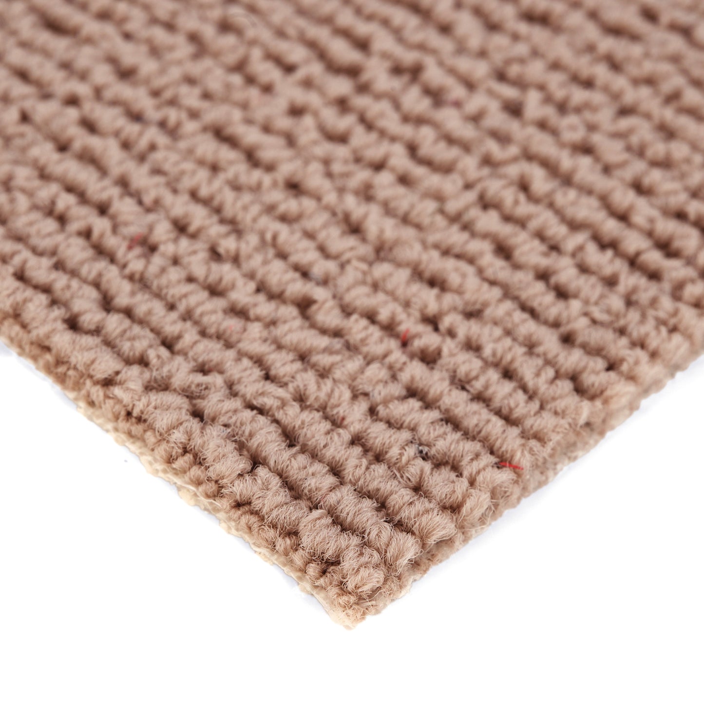 Natural beige woven cotton rug with textured finish for home decor.