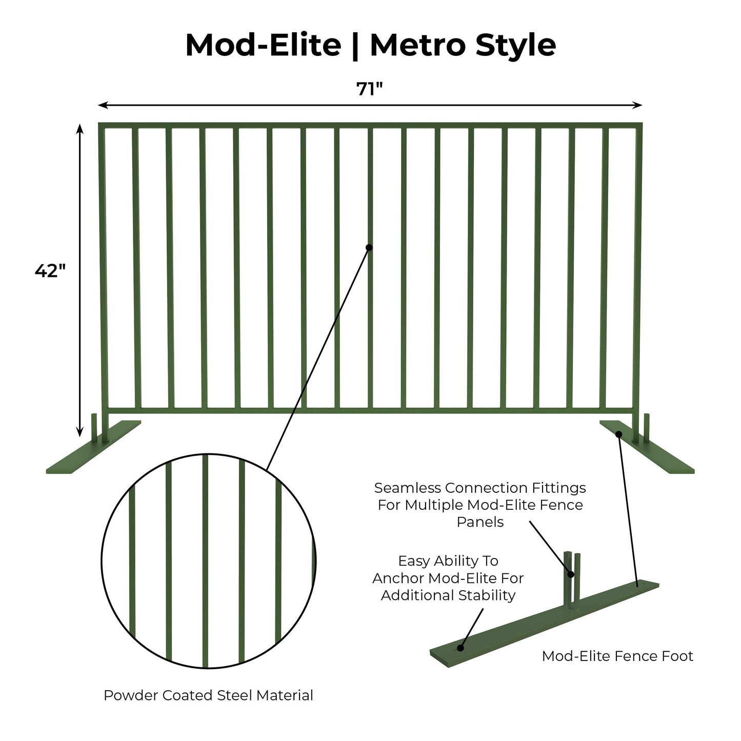 Mod-Elite Foot Connector | Green