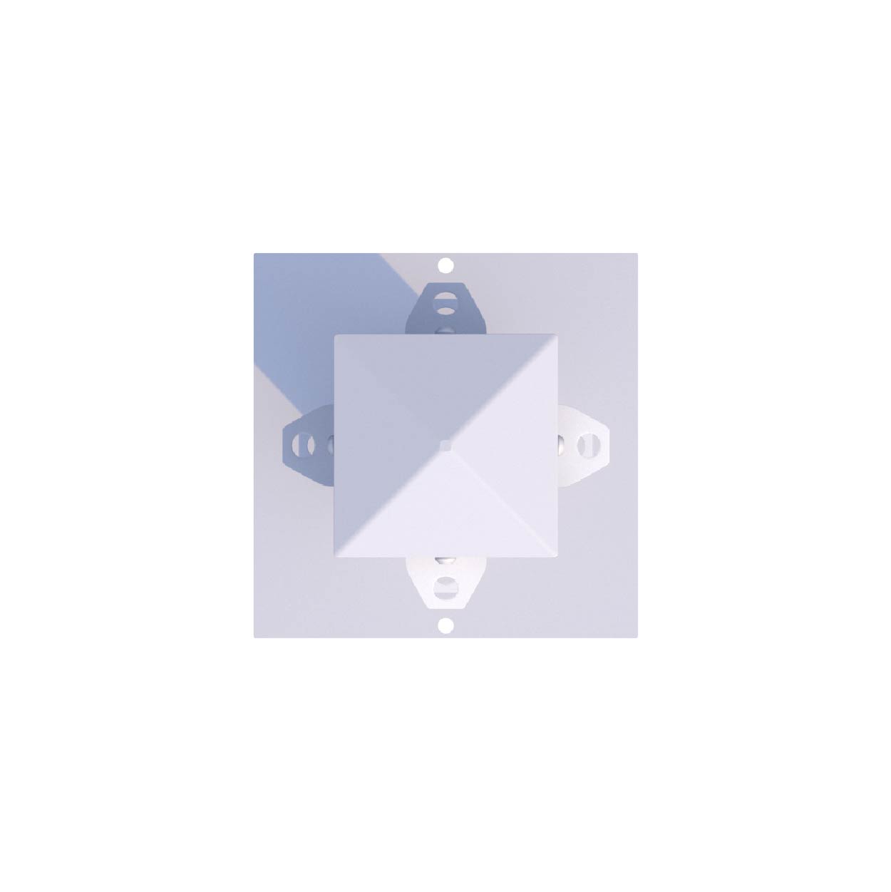 White vinyl pyramid roof cap for posts, durable and stylish, perfect for outdoor use.