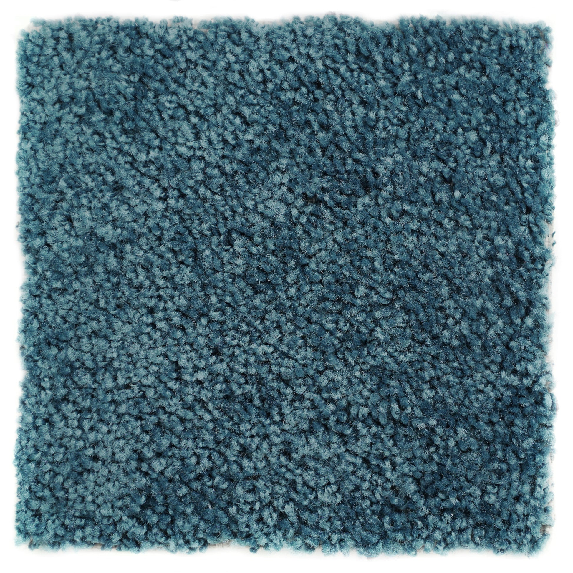 Soft teal shag rug, plush texture, ideal for cozy home decor.