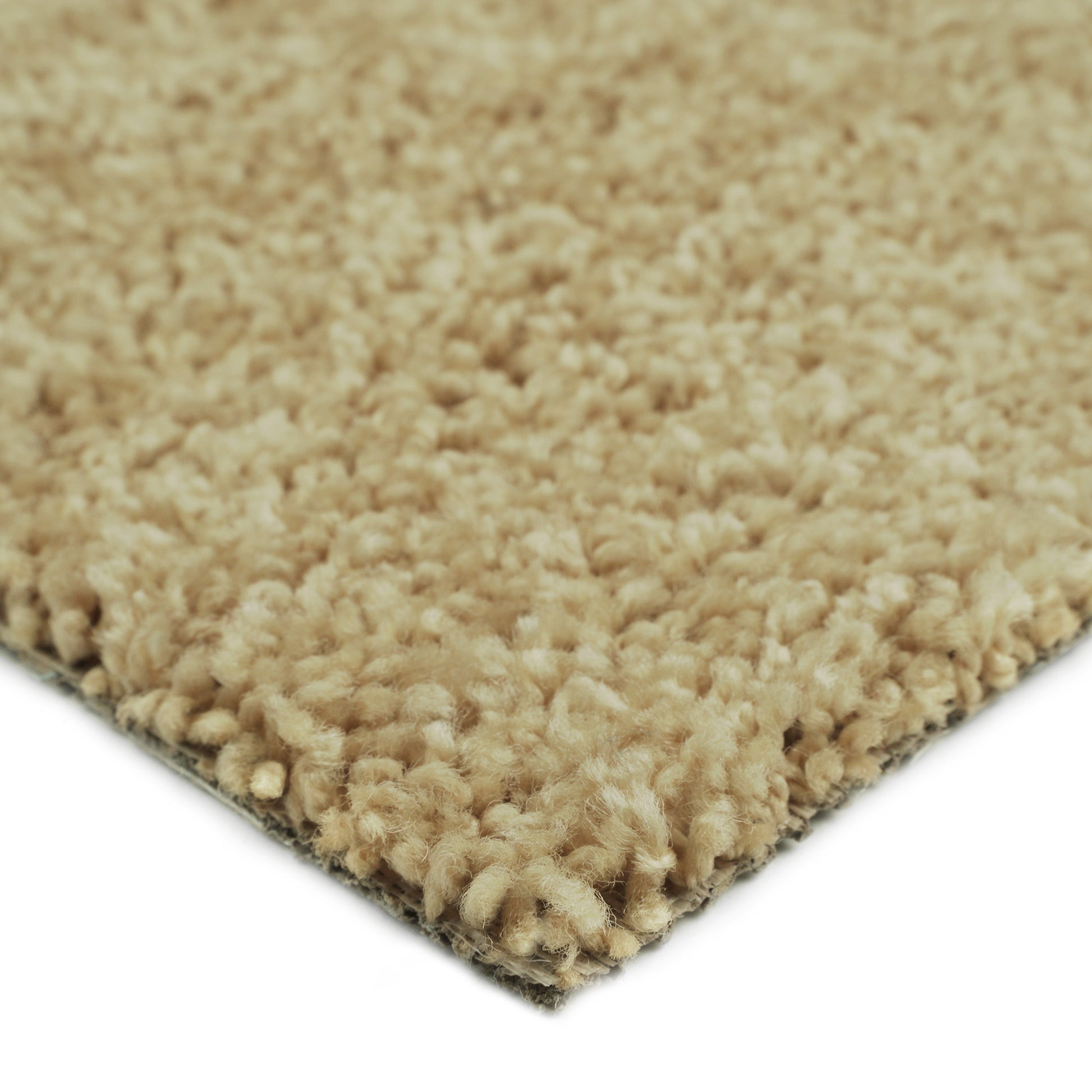 Soft beige shag rug, plush texture, perfect for adding warmth to any room.