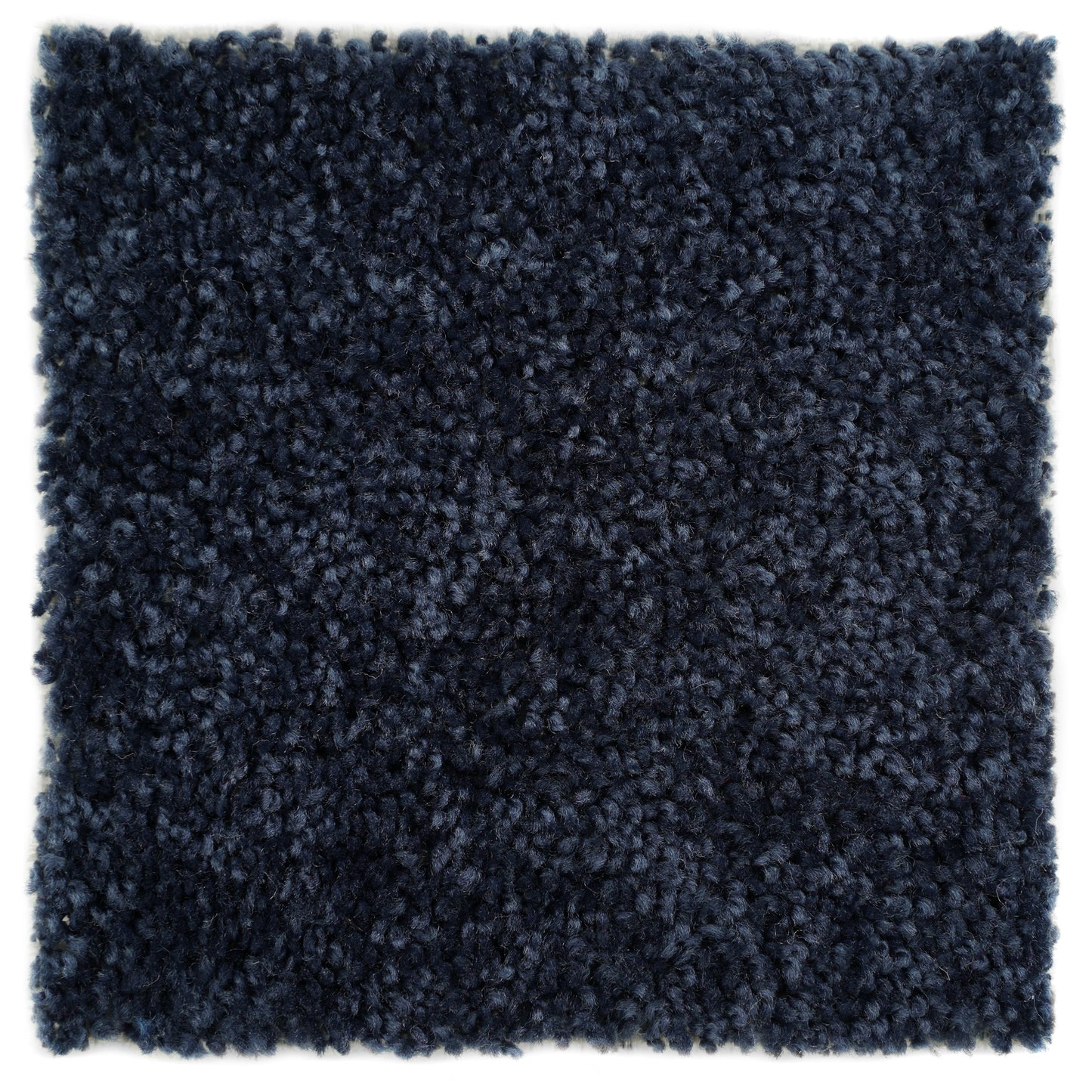 Plush navy blue shag rug made of soft synthetic fibers, perfect for adding warmth and style to any room.