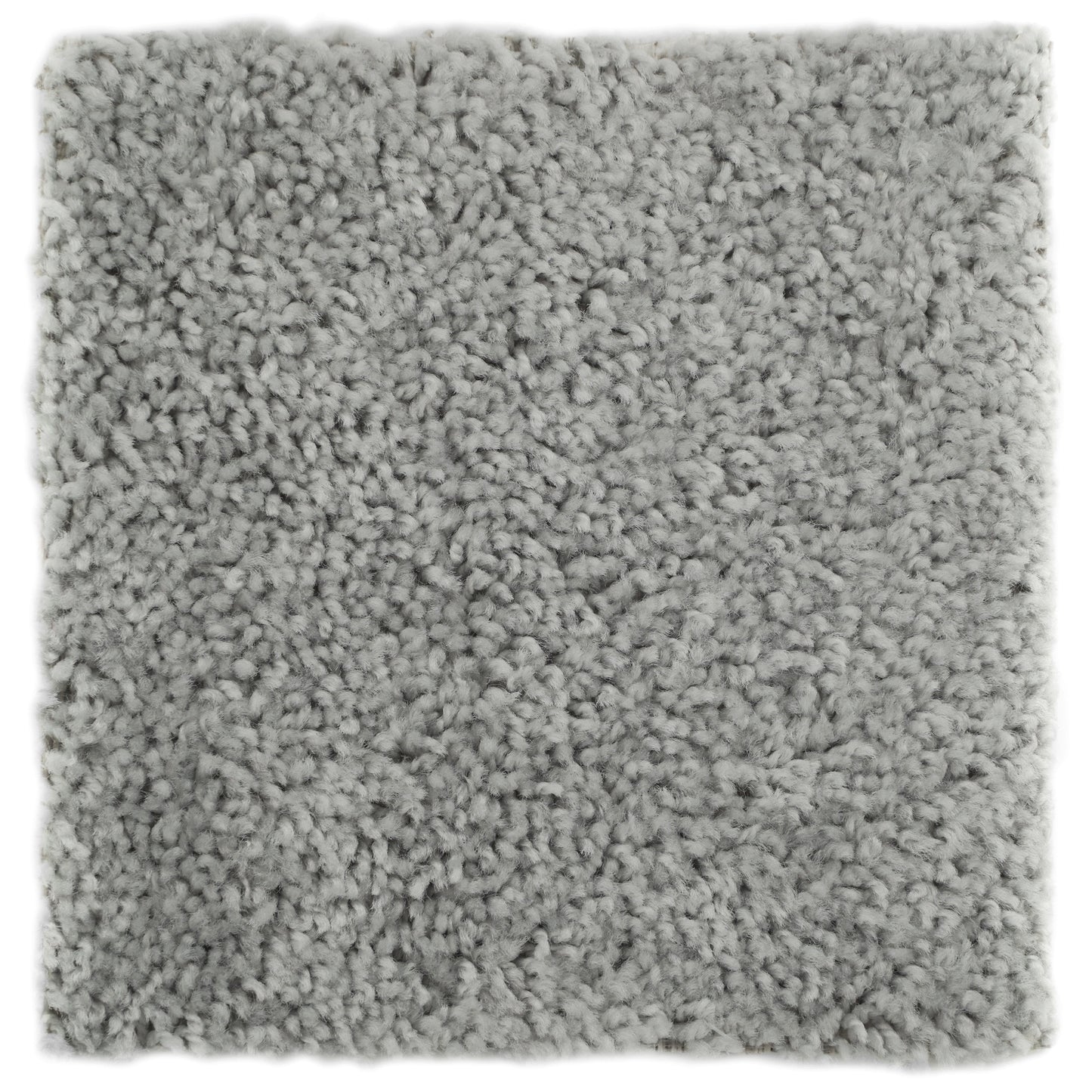 Soft gray plush area rug made of cozy shag material, perfect for adding warmth to any space.