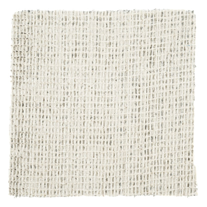 Natural white woven fabric swatch, ideal for upholstery or crafts, showcasing textured surface and durability.