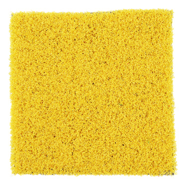 Bright yellow artificial turf mat, ideal for decorative or outdoor use, soft and durable synthetic material.