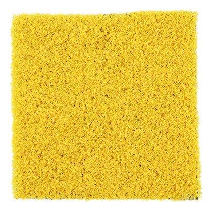 Bright yellow artificial turf mat, ideal for decorative or outdoor use, soft and durable synthetic material.