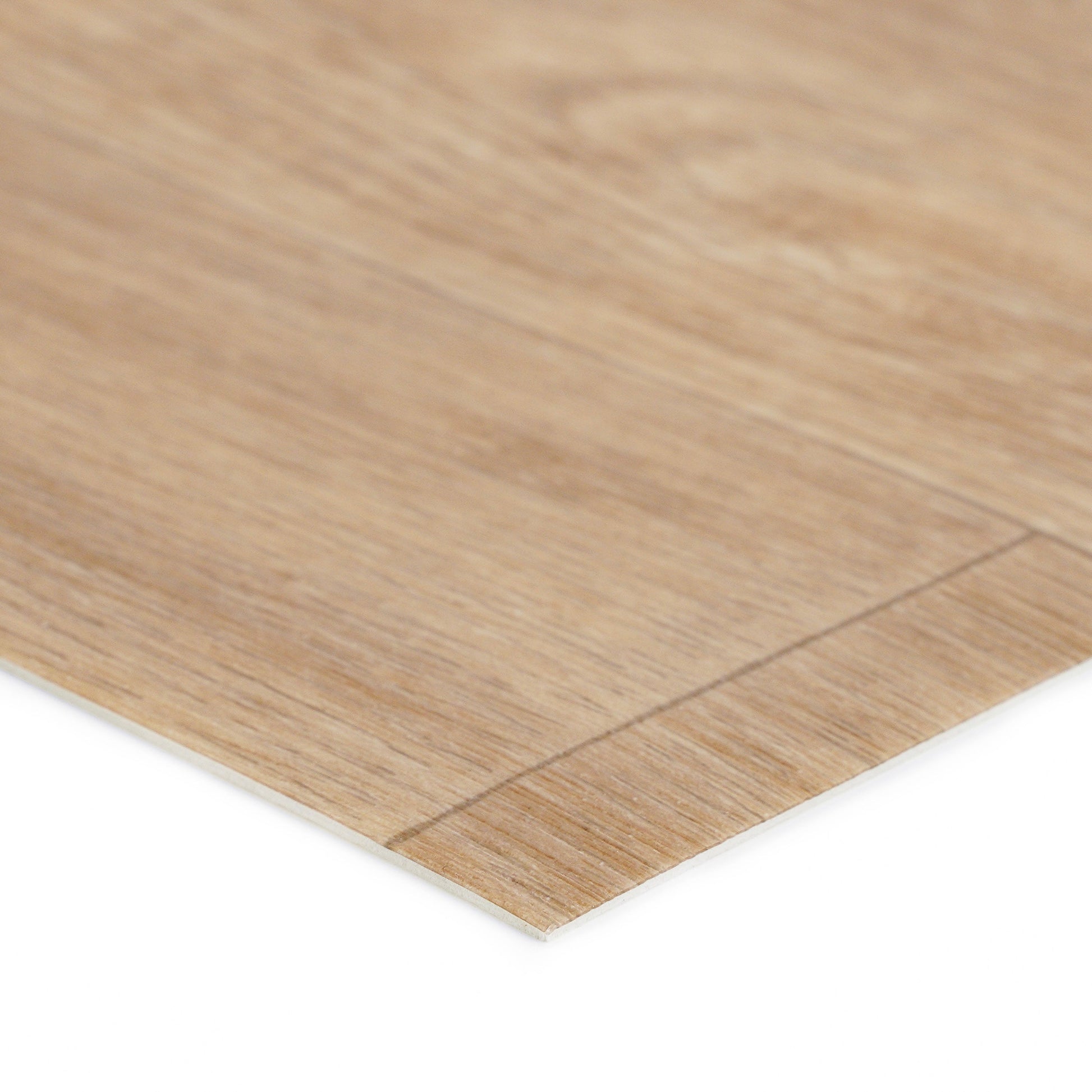 Light brown laminate flooring with wood grain texture, ideal for home interiors.