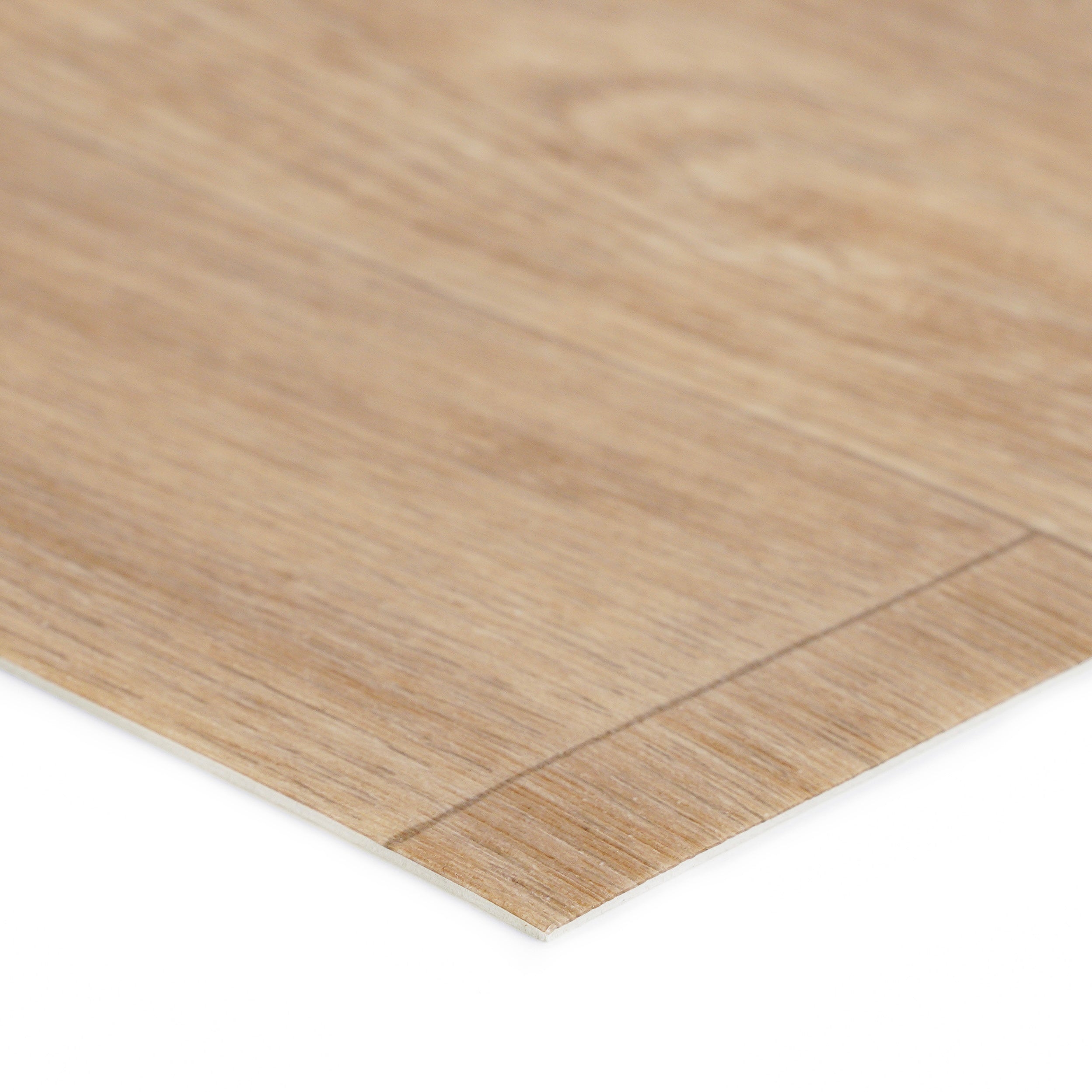 Light brown laminate flooring with wood grain texture, ideal for home interiors.