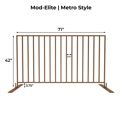Mod-Elite Metro 6ft Fence Panel | Brown